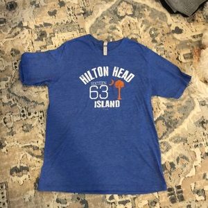 Mens blue Hilton Head shirt, size M